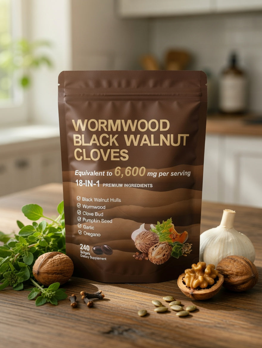 Wormwood Black Walnut Cloves Softgels – 18-in-1 Herbal Blend