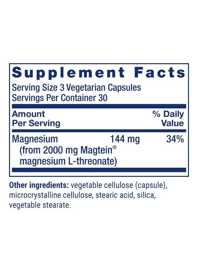 Neuro-Mag Magnesium L-Threonate Capsules – Memory & Brain Support