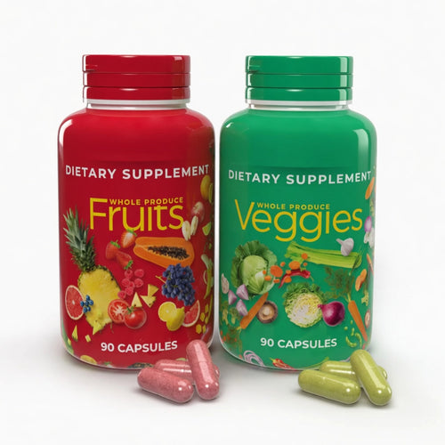 Fruits & Veggies Capsules – Whole Food Daily Greens & Fruits Supplement (90 Capsules)