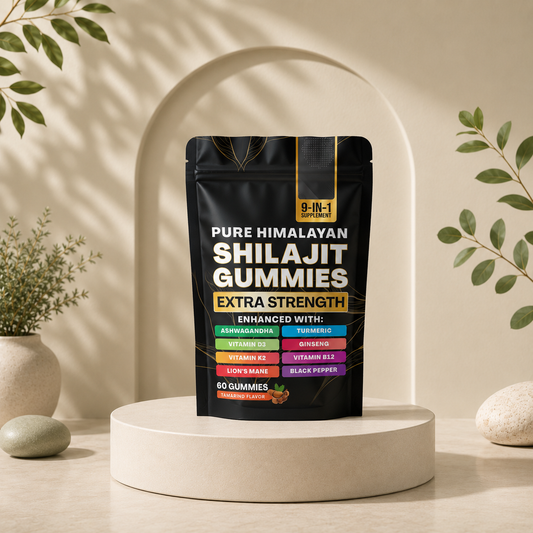 Shilajit Gummies 2000mg with Ashwagandha, Lion's Mane, Turmeric & Vitamins