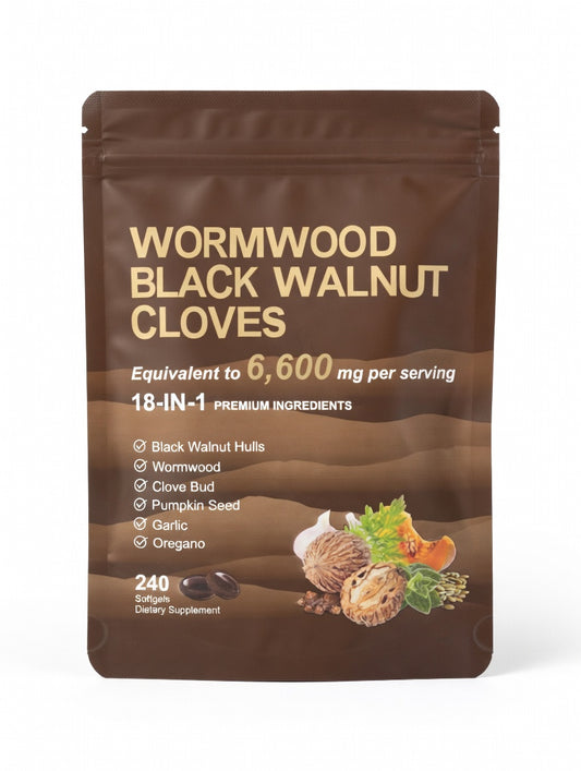 Wormwood Black Walnut Cloves Softgels – 18-in-1 Herbal Blend