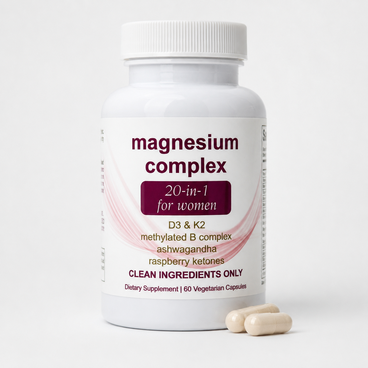 Magnesium Complex for Women – 20-in-1 with D3, K2, B Complex & Ashwagandha