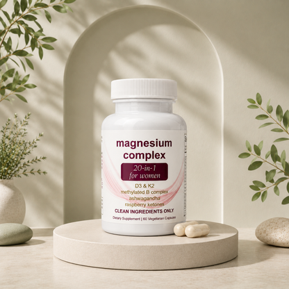 Magnesium Complex for Women – 20-in-1 with D3, K2, B Complex & Ashwagandha