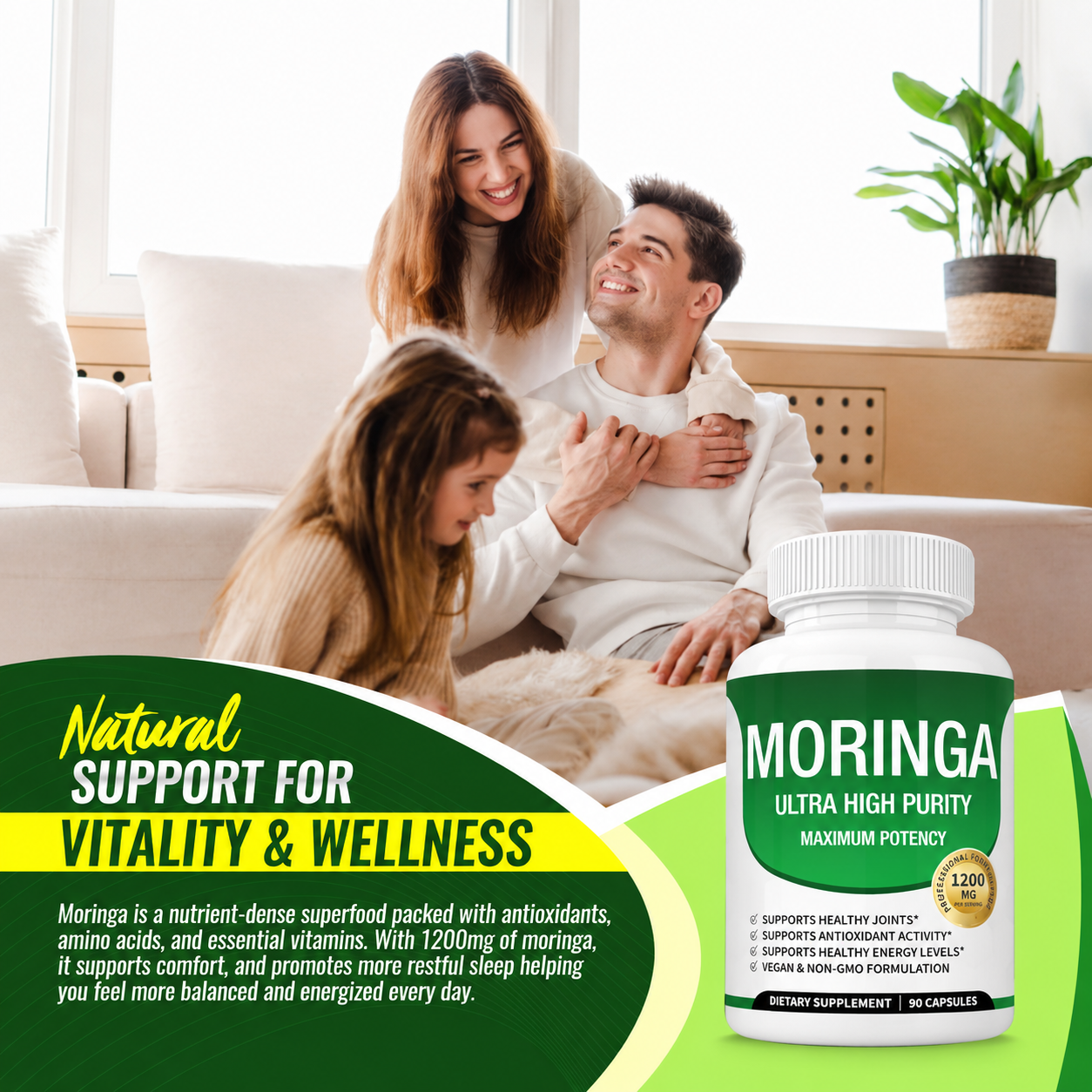 Moringa Superfood Capsules 1200mg