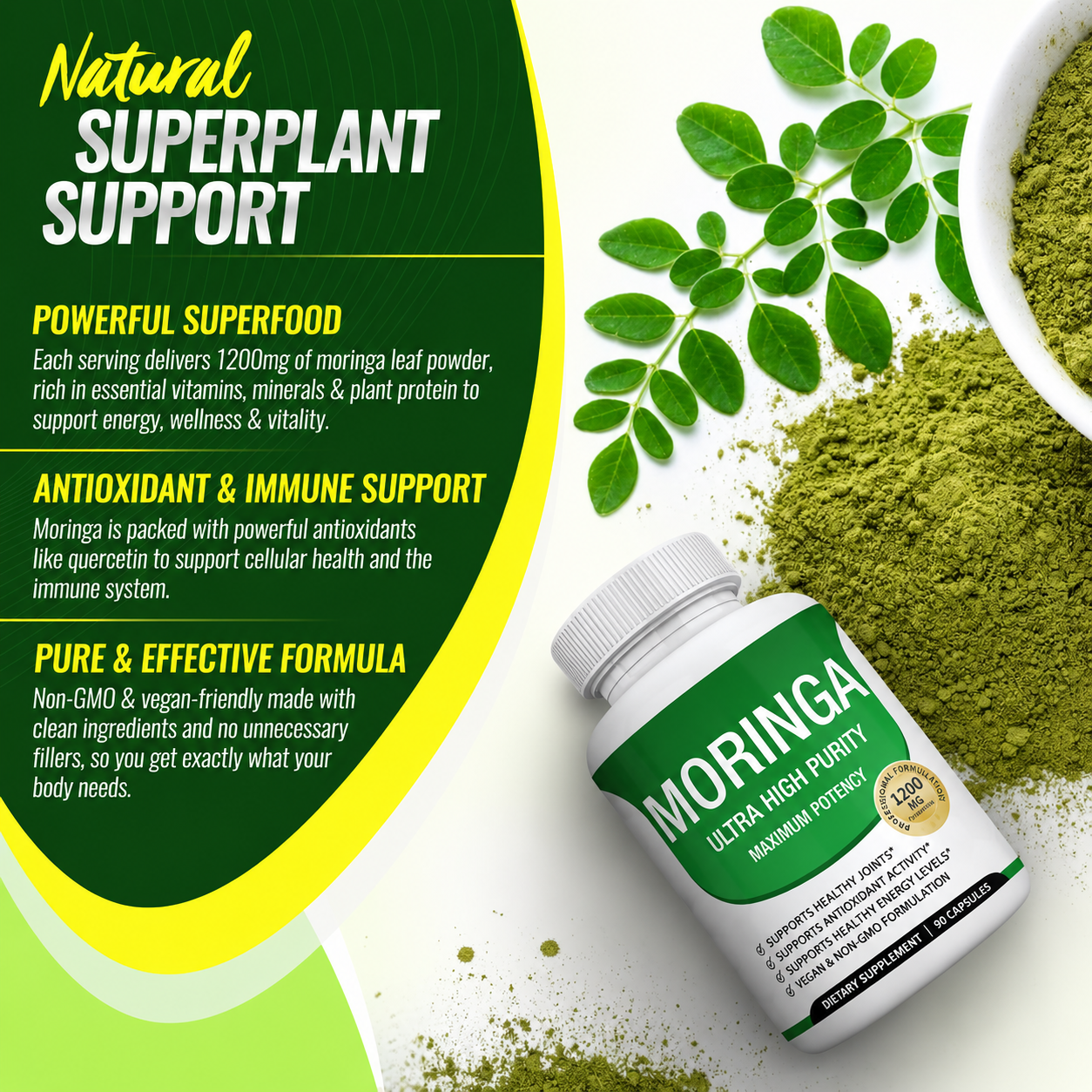 Moringa Superfood Capsules 1200mg