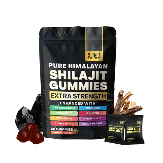 Shilajit Gummies 2000mg with Ashwagandha, Lion's Mane, Turmeric & Vitamins