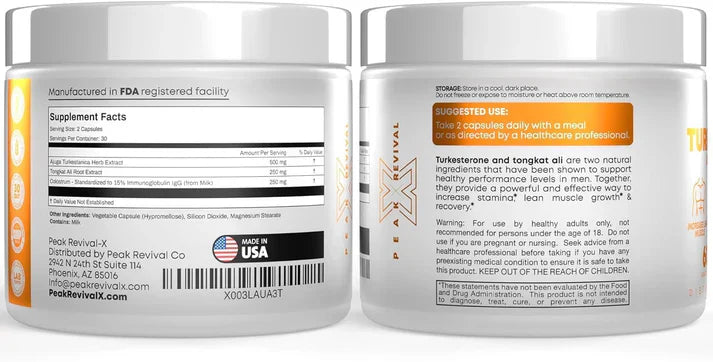 Turkesterone & Tongkat Ali - Testosterone Capsules